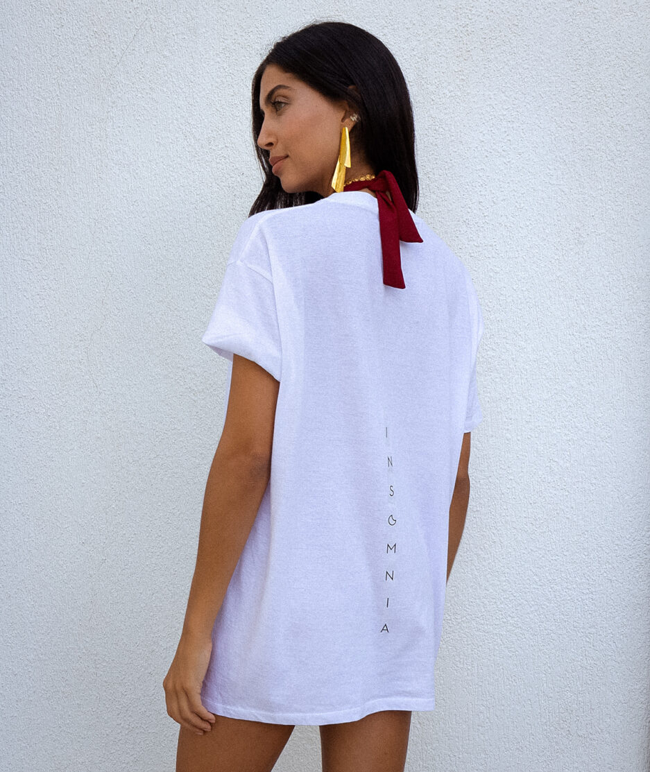 INSOMNIA-Oversize White INSOMNIA T-Shirt-2