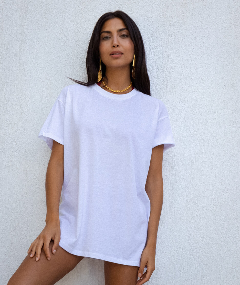 INSOMNIA-Oversize White INSOMNIA T-Shirt-3